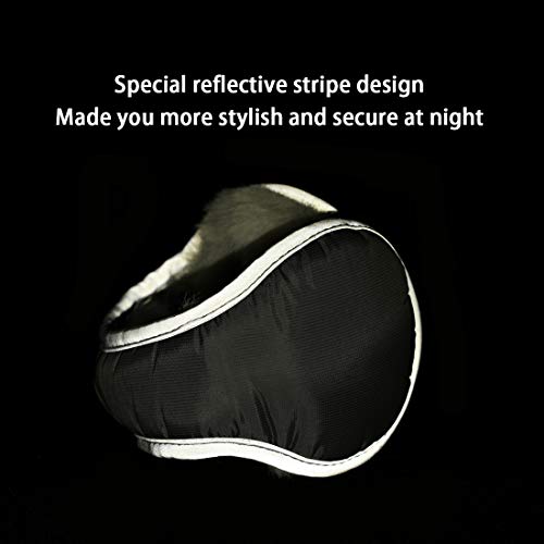 Uxcell Unisex Winter Outdoor Behind Hair Foldable Faux Fur Fleece Earmuffs 16.5"X4.3" Blue Gray #TOP2