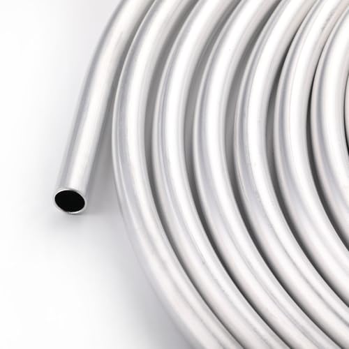 Image of 1 /2 inch OD Aluminum Hard Fuel Line Hardline Tube Tubing Coil 16 Feet Roll