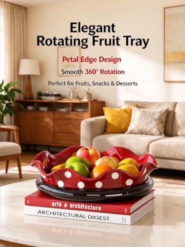 ChayWillow Rotatable Petal Fruit Tray with Draining Holes - image 2