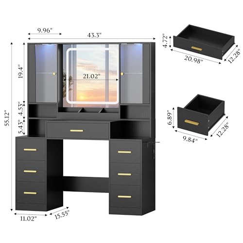 Luxury Makeup Vanity Desk with Lights
