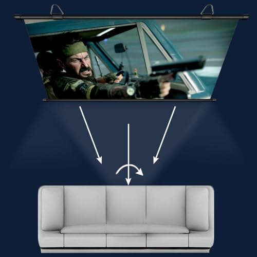 Pantalla Manual Retráctil para Proyector 72 pulgadas miniatura 3