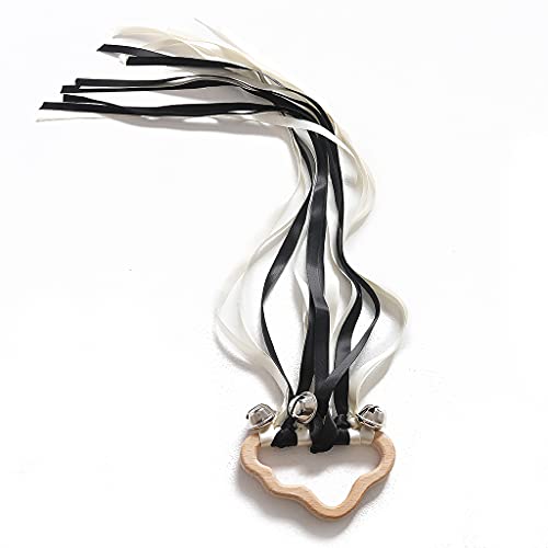 レインボー木製ガラガラスターリボンハンドベビーガラガラプレイジム用木のおもちゃ知育玩具ベビースタッフ手凧