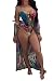 Lovaru Women's New Colorful Dyeing Bikini One Piece Swimsuit+Ponchos Cover Ups (Large, Leopard)