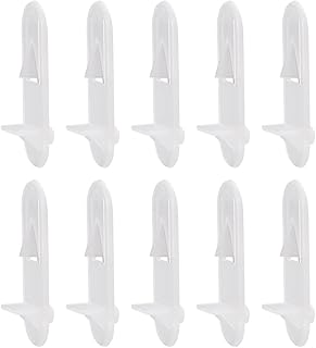 uxcell Plastic Shelf Support Pegs 20pcs 7mm Locking Shelf Pins, Cabinet Shelf Clips, Shelf Bracket Peg, for Kitchen Furniture Book Shelves Supplies, Clear