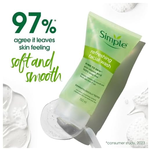 Simple Kind To Skin Refreshing Facial Wash 150 ml | 100% Soap-Free Facewash that doesn't dry out your skin| For All Skin Types