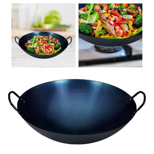 Wok de hierro tradicional sin recubrimiento 50 cm miniatura 5