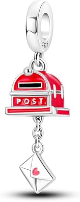 CYCUFF 925 Sterling Silver Charms Suitable for Charm Necklaces, Bracelet Pendants Beads Jewellery Gift for Women Family Friends Mailbox Charm