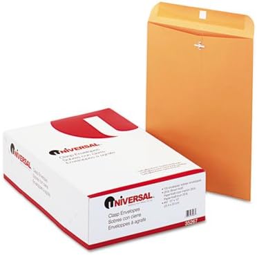 Kraft Clasp Envelope, Side Seam, 28lb, 10 x 13, Light Brown, 100/Box, Total 500 EA, Sold as 1 Carton