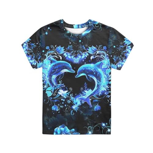 Image of JEOCODY Boys Girls Graphic Tees Funny 3D Printed Short Sleeve T-Shirts 3-16T