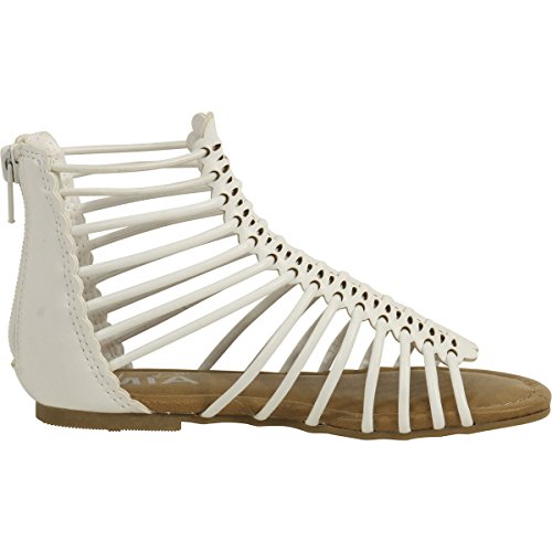 MIA Kids Little/Big Girl's Darla Tan Multi Caged Gladiator Sandals Shoes4