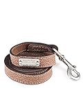 Mighty Paw Luxury Leather Dog Leash - Genuine Material Leather Leashes for All Pet Sizes - Pet Lead - 5 ft Premium Quality - Soft Material - Light Brown