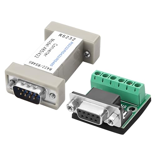 XMSJSIY RS232/RS485/RS422 Convertidor Serial Adapter Industrial   Comunicación Datos 300 115.2 Kbps Compatible con EIA/TIA RS 232C y RS 485 Estándares