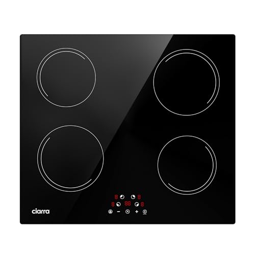Ciarra Placa de inducción CABBIH4-E Placa de cocina 4 fuegos 9 niveles de potencia Placa elétrica Integrada 60cm