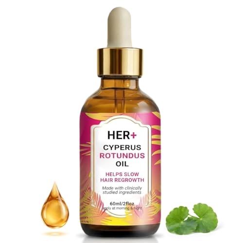 Her+ Axis Cyperus Rotundus Oil for Hair Removal - 60ml Organics Hair Removal Oil Reducing Body Hair Growth Pore Minimizer Moisturizing & Soothing Suitable for All Skin Types