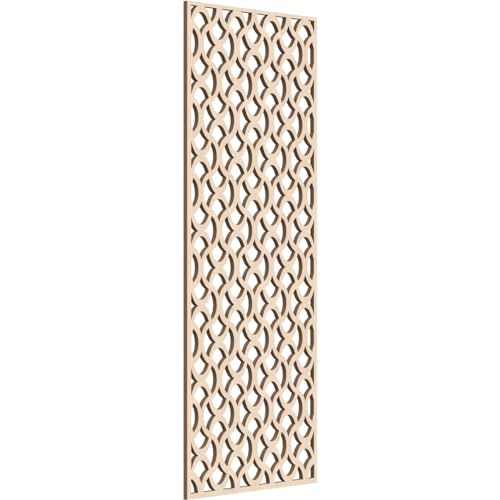 Image of 13 3 /8 inchW x 34 3 /8 inchH x 1 /4 inchT Resort Decorative Fretwork Wood Wall Panels, Red Oak