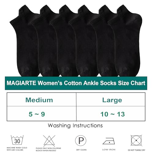 Image of MAGIARTE Womens Cotton Ankle Socks Low Cut Athletic Casual Mutil Color No Show Running Socks for Women