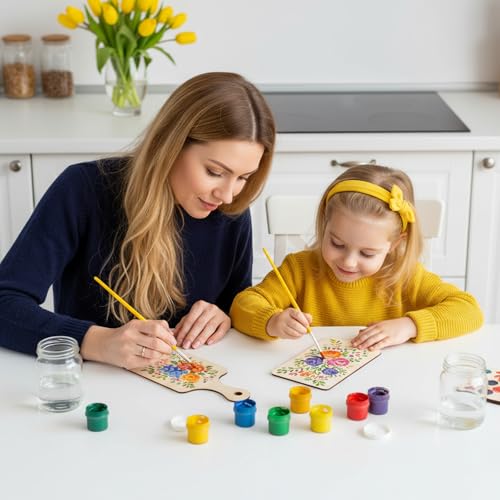 36 Piezas Tabla de Cortar Mini de Madera con Mango miniatura 6