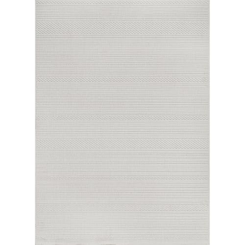 Luul Home Micro Loop Indoor Rug White 6x9 Boho Geometric Neutral Area Rugs for Living Room Soft Luxury Modern Low and High Pile Durable Stain Resistant Non-Shedding Indoor Area Carpet 6 x 9