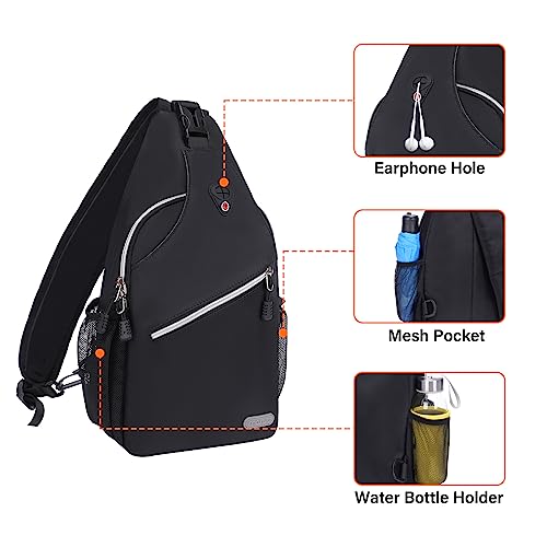 MOSISO ボディバッグ 斜めがけ ワンショルダー 軽量 撥水 左右肩掛け可能 胸バッグ 登山 旅行 スポーツ 日常 の商品画像 3
