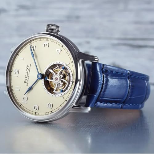 Poljot International Montre Homme Tourbillon XVIII Bleu/Champagne 3400.T-XVIII-CS – vue 4