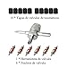 ANGNYA Desmontadores de Neumático Kits 29 cm, Palanca de Neumático de Moto,...
