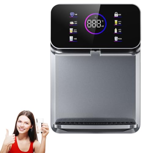 BDJSN Dispensador De Agua con Unidad Alimentada por Red Montado En La Pared, Dispensador De Agua Caliente para Encimera De 20 L/H, 5 Modos Preestablecidos, Ajuste De Volumen De Agua De 8 Niveles