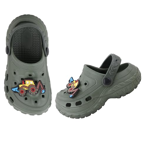 Image of FUEL Poddle Comfortable Indoor & Outdoor Casual Garden Clogs, Soft Cushioned Footbed and Lightweight EVA Slip-On Kids Clogs for Boys & Girls