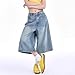 LRF Baggy Y2k Shorts Cozy Causal Fashion Jorts Pockets Oversized Trendy Cozy Shorts Vintage Denim Jorts (Small,Blue)