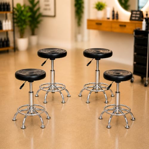 Image of NGFC Doctor Stool with Adjustable Height || Sitting Stools for Home /Doctor /Medical /Salon /Warehouse /Garage (Black, Pack of 4)