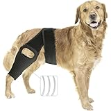 ZIGTAIL Dog ACL Knee Brace, Supportive Canine Leg Wrap, Black (S)