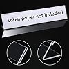 Vicenpal 20 Pcs Acrylic Name Plates for Desks 2 x 10 Inch Clear Plastic Name Tent Holder Bulk Horizontal Slant Back Tag Holder Desk Sign Frame for Office School Classroom Meeting Room Table Display