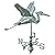 Good Directions Blue Heron Cottage Weathervane, Includes Roof Mount, Blue Verde Copper, Patina