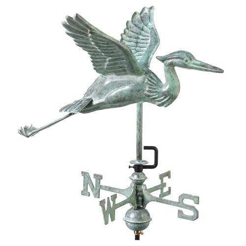 Good Directions 8805V1G Blue Heron Garden Weathervane, Blue ...