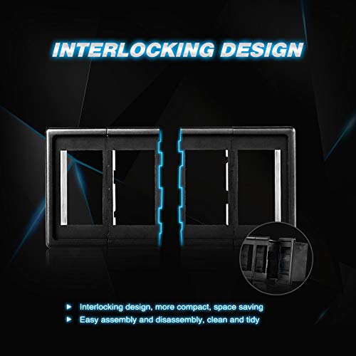 Image of Nilight 90011D Rocker Switch Holder Panel, Switch Holder housing Kit ABS Plastic Black Automotive Mount Toggle Switch housing (Pack of 4) (2 Years Warranty), 4PCS Switch Panel