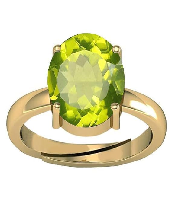 Bague ajustable péridot naturel non traité résolvant les problèmes de taille