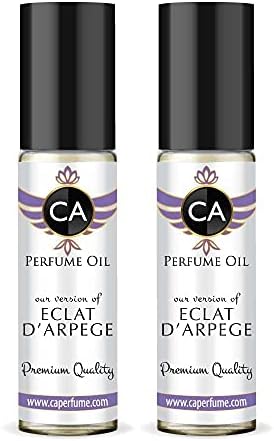 CA Perfume Impression of Lnvn Eclatte D'arpage For Women Replica Fragrance Body Oil Dupes Alcohol-Free Essential Aromatherapy Sample Travel Size Concentrated Long Lasting Attar Roll-On 0.3 Fl Oz-X2