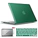 IBENZER MacBook Air 13 Inch Case, Soft Touch Hard Case Shell Cover with Keyboard Cover Screen Protector for Apple MacBook Air 13 A1369 1466 NO Touch ID, Peacock Green,MMA13LMGN+2