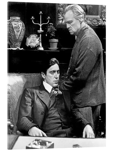 Posterlounge El Padrino Cuadro de metacrilato 13 x 18 cm Blanco y negro Cuadros Decoración para la pared