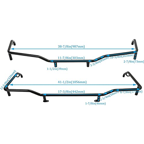 Brush Guard Bumper + Rack Extender Storage Rack Front&Rear Compatible With 14-23 Polaris Sportsman 450 570 Replacement For 2879716 2879717 2879715 2879714 4Pcs (Two Packages) #TOP4