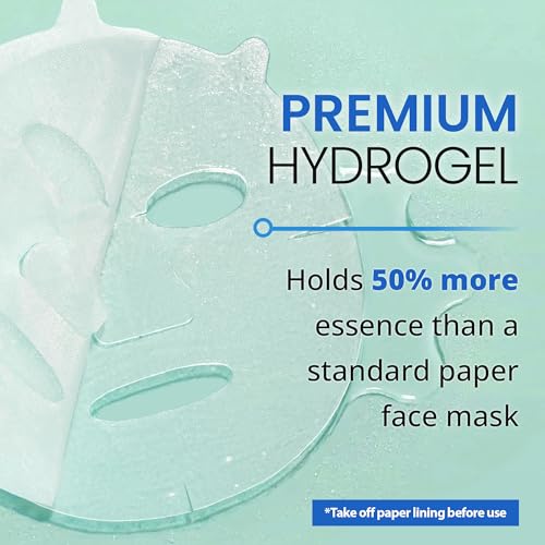 Image of Ebanel 10-Pack Hydrogel Collagen Face Mask with Hyaluronic Acid, Peptide