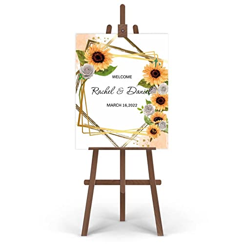 Panneau de bienvenue mariage fleur pour une réception champêtre chic - 4