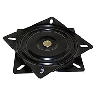 Emuca 3196514 um 360 Grad drehbare Unterlage/Basis für Möbel/Fernseher/Monitor aus Schwarzem Stahl