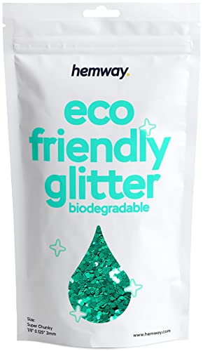 Eco Friendly Biodegradable Glitter, turquoise, Super Chunky (1/8" 0.125" 3mm)