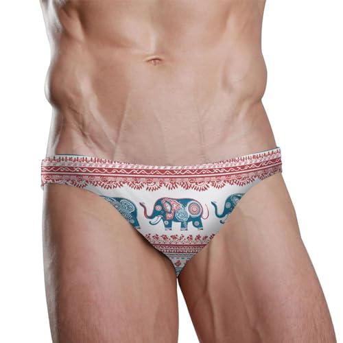 Men's Mandala Elephant Swim Briefs Bikini Swimsuit S 202b32672