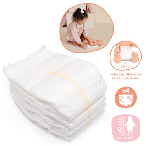 Smoby - Baby Nurse - Diapers - For Dolls Up To 50 Cms - From 3 Years Old, White, Small - Image 2