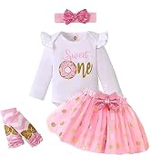 LUJENGEFA Baby Girl 1st 2nd Birthday Outfit Girl Sweet One Birthday Romper Tutu Skirt with Headba...