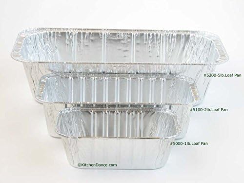 Miniatura 3 de Bandeja de pan desechable de aluminio de 5 libras o bandeja de mesa de vapor de tamaño  12 "x 6" #5200 (10)