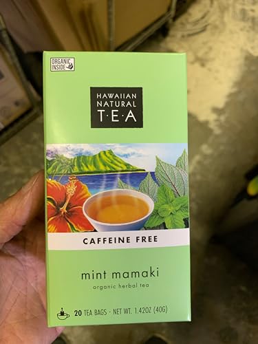 Image of Hawaiian Natural Tea Organic Mamaki Jasmine Green Tea Blend - 20 Bags | Antioxidant-rich for calming, wellness, bedtime, anxiety and stress; gift for special occasions