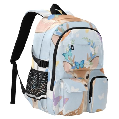 Mochila de viaje para laptop que alivia el peso con diseño de ciervo de 17.5" 2