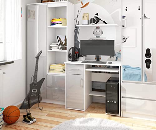 ADGO Jay - Scrivania 90 x 74 x 50 cm, 1 cassetto e...